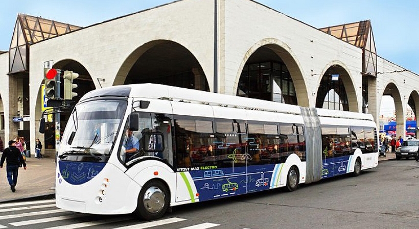 Новый электробус курсирует в Приморском районе Северной Столицы.