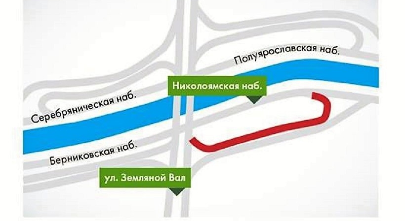 Как стало известно журналистам компании «ТемпТранс»,  съезд с Николоямской  набережной на внешнюю сторону Садового кольца закрыт с 27 ноября.